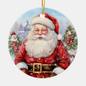 Gepersonaliseerd Familie Kerst Ornament, 2-zijdig Keramisch Ornament (Voorkant)