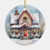 Gepersonaliseerd Familie Kerst Ornament, 2-zijdig Keramisch Ornament (Voorkant)