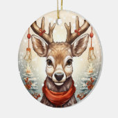 Gepersonaliseerd Familie Kerst Ornament, 2-zijdig Keramisch Ornament (Links)