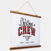 Gepersonaliseerd Familie Kerstbemanning 2024 Hangend Wandkleed (Gebogen)