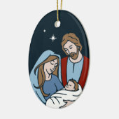 Gepersonaliseerd Familie Kerstmis Keramisch Ornament (Links)