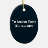 Gepersonaliseerd Familie Kerstmis Keramisch Ornament (Achterkant)