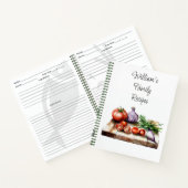 Gepersonaliseerd familie receptenboek notitieboek (Binnen)