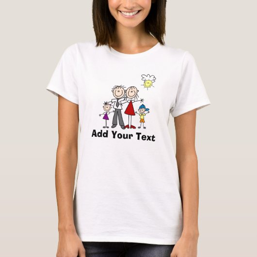 Gepersonaliseerd familie t-shirt (Voorkant)