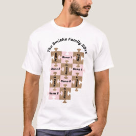 Gepersonaliseerd familie T-shirt - 11 puzzelstukje