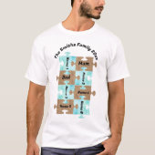 Gepersonaliseerd familie T-shirt - 8 puzzelstukjes (Voorkant)