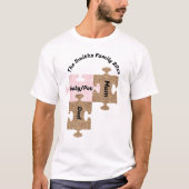 Gepersonaliseerd familie T-shirt - drie puzzelstuk (Voorkant)