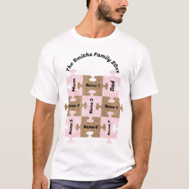 Gepersonaliseerd familie T-shirt - Negen puzzelstu