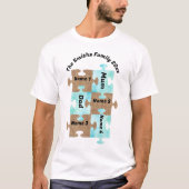Gepersonaliseerd familie T-shirt - zes puzzelstukj (Voorkant)