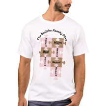 Gepersonaliseerd familie T-shirt - Zeven puzzelstu
