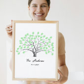 Gepersonaliseerd Familie Vinger Prints Tree Poster