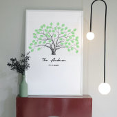 Gepersonaliseerd Familie Vinger Prints Tree Poster