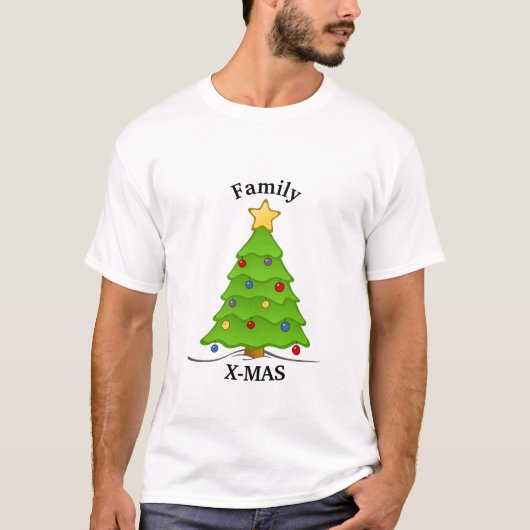 Gepersonaliseerd familie X-mas T-shirt (Voorkant)