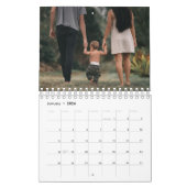 Gepersonaliseerd familiefoto cadeau kalender (Jan 2026)