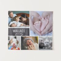 Gepersonaliseerd, Familiefotocollage, schoolbord