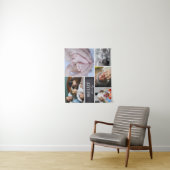 Gepersonaliseerd, Familiefotocollage, schoolbord Wandkleed (In situ)
