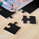 Gepersonaliseerd familiefotocollage script met 11  legpuzzel (Zijkant)