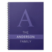 Gepersonaliseerd familiemonogram notitieboek (Voorkant)