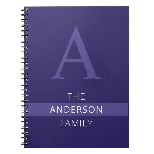 Gepersonaliseerd familiemonogram notitieboek (Voorkant)