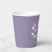 Gepersonaliseerd familiemonogram zacht Paarse bota Papieren Bekers (Rechts)