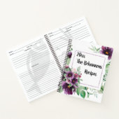 Gepersonaliseerd familienaam recept notitieboek (Binnen)