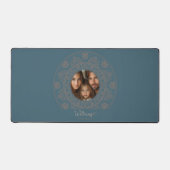 Gepersonaliseerd Familieportret Gouden Rococo Mand Bureaumat (Voorkant)