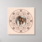 Gepersonaliseerd Familieportret Warm Neutrals Mand Canvas Afdruk (Voorkant)