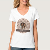 Gepersonaliseerd Familieportret Warm Neutrals Mand T-shirt (Voorkant)