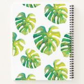 Gepersonaliseerd familierecept Tropisch Monstera Notitieboek (Achterkant)