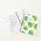 Gepersonaliseerd familierecept Tropisch Monstera Notitieboek (Binnen)