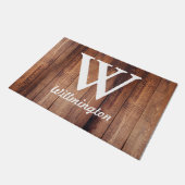 Gepersonaliseerd - Farmhouse Chic Barn Wood Planks Deurmat (Schuin)