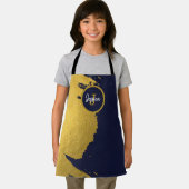 Gepersonaliseerd Faux Gold Brushstrokes met Navy B Schort (Insitu)