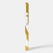 Gepersonaliseerd Faux Gold Zebra Print Stripes Pat Case-Mate iPhone Case (Achterkant / Links)