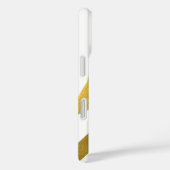 Gepersonaliseerd Faux Gold Zebra Print Stripes Pat Case-Mate iPhone Case (Achterkant / Rechts)