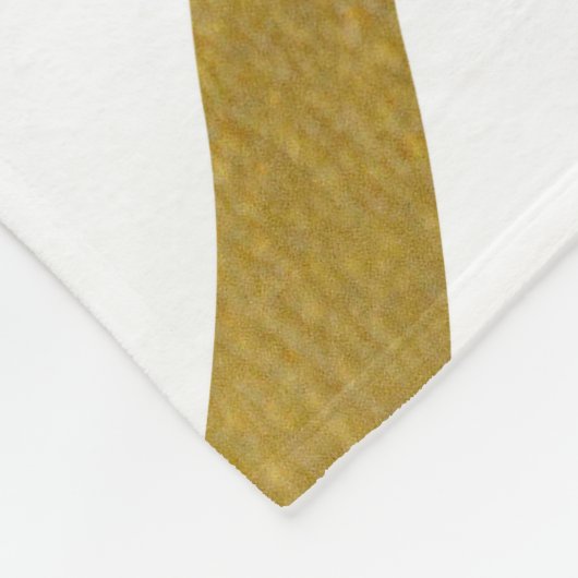 Gepersonaliseerd Faux Gold Zebra Print Stripes Pat Fleece Deken (Hoek)