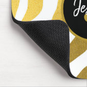 Gepersonaliseerd Faux Gold Zebra Print Stripes Pat Muismat (Hoek)