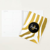 Gepersonaliseerd Faux Gold Zebra Print Stripes Pat Planner (Display)