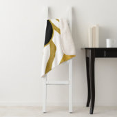 Gepersonaliseerd Faux Gold Zebra Print Stripes Pat Sherpa Deken (In situ)