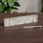 Gepersonaliseerd Faux Marble VIP Acryl Blok Naambordje