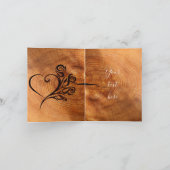 Gepersonaliseerd Faux Wood 5th Wedding Jubileum Kaart (Binnen)