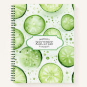 Gepersonaliseerd favoriete receptenboek notitieboek (Voorkant)