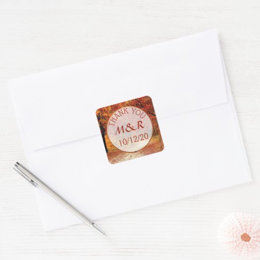 Gepersonaliseerd feest Wedden Bedankt, Sticker (Envelop)