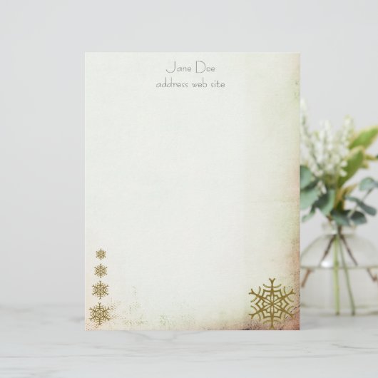 gepersonaliseerd feestdag-briefpapier briefhoofd ontwerp (Staand voorkant)