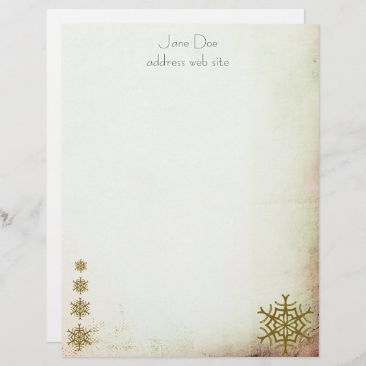 gepersonaliseerd feestdag-briefpapier briefhoofd ontwerp (Voorkant / Achterkant)