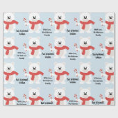 Gepersonaliseerd feestelijk Beer Cadeaupapier (Vlak)