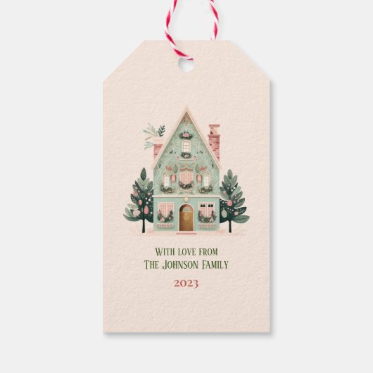 Gepersonaliseerd feestelijk cadeau Label Cadeaulabel (Achterkant)