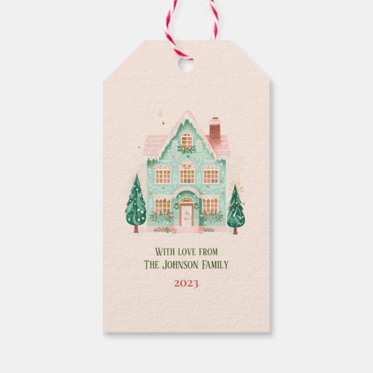 Gepersonaliseerd feestelijk cadeau Label Cadeaulabel (Achterkant)