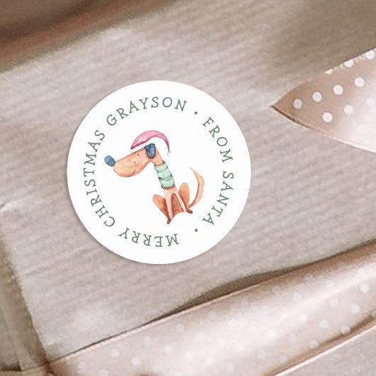 Gepersonaliseerd feestelijk Kerst sticker