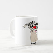  gepersonaliseerd Feliz Naughty Dog Funny Koffiemok (Voorkant links)