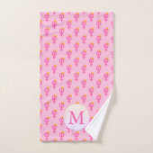 Gepersonaliseerd feministisch roze bad handdoek (Handdoek)
